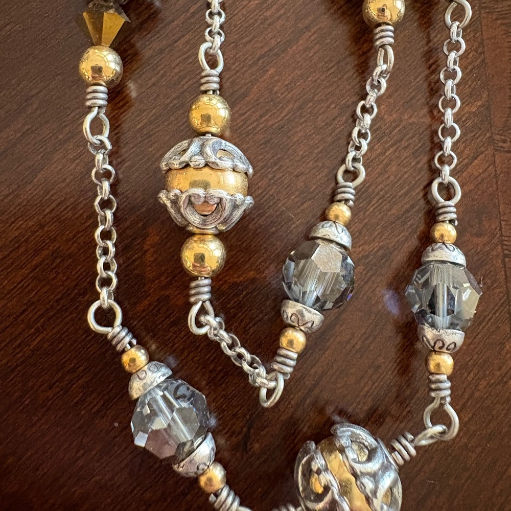 Brighton Silver and Gold Beaded Necklace - Picture 4 of 4